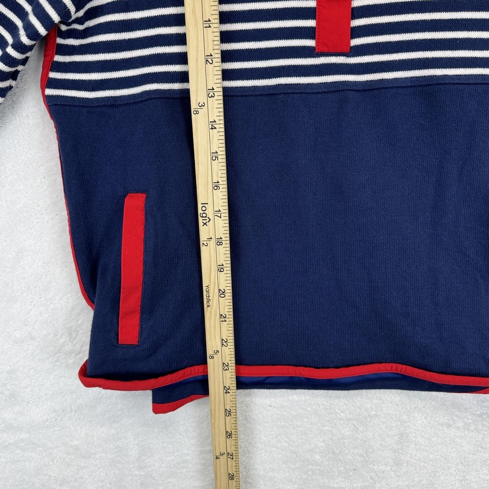 Vineyard Vines Sweatshirt Mens Medium Navy White Shep Shirt‎ Stripe Flag Patch - Picture 8 of 8